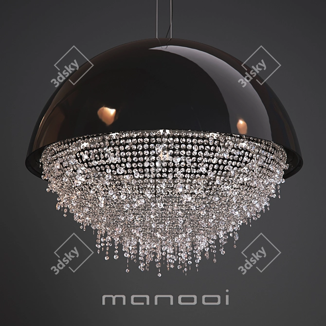 Ethereal Elegance: Manooi Ozero Chandelier 3D model image 1