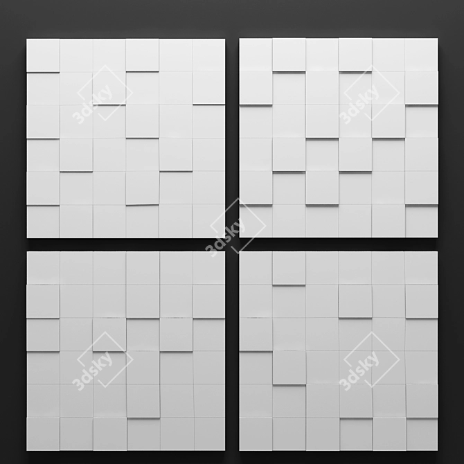 Wooden Art Panels 3D model image 3