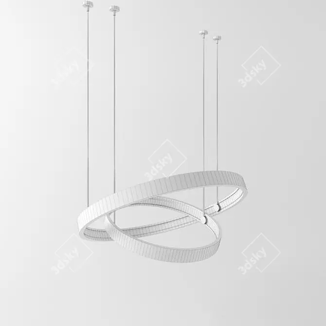 Sleek LED Ceiling Light 3D model image 3