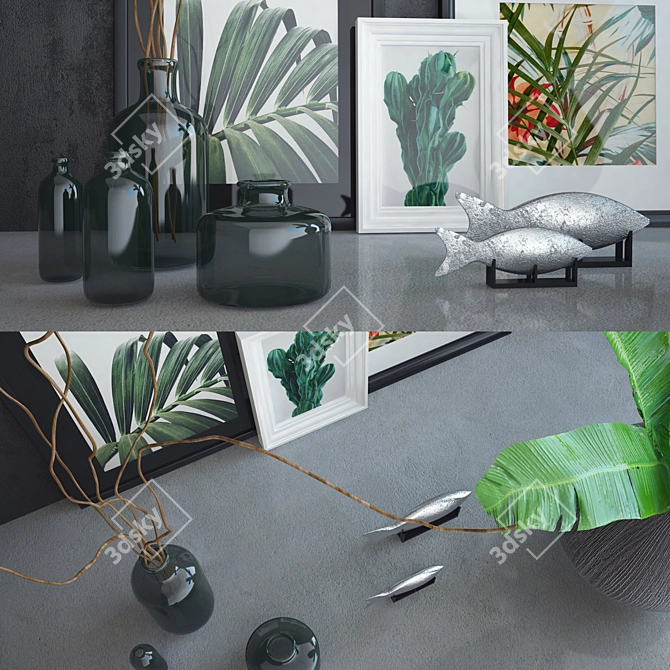 Nature-Inspired Decor Collection 3D model image 2