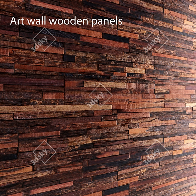 Board Art Wall | Tiling-Ready Masterpiece 3D model image 1