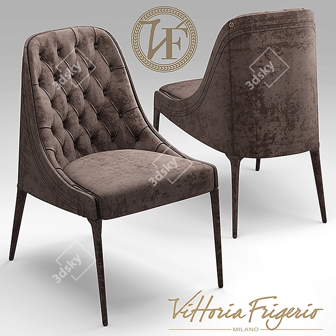 Vittoria Frigerio Poggi High Capitonne Chair 3D model image 2