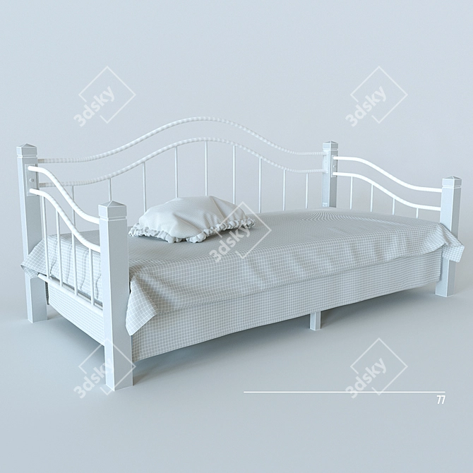 Garda 8R Single Bed - Sleek and Stylish 3D model image 3
