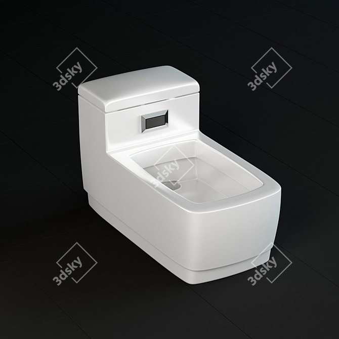 SmartCat AutoLoo: Automatic Toilet for Cats 3D model image 1