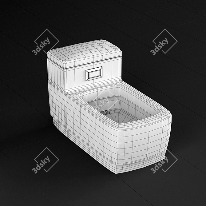 SmartCat AutoLoo: Automatic Toilet for Cats 3D model image 2