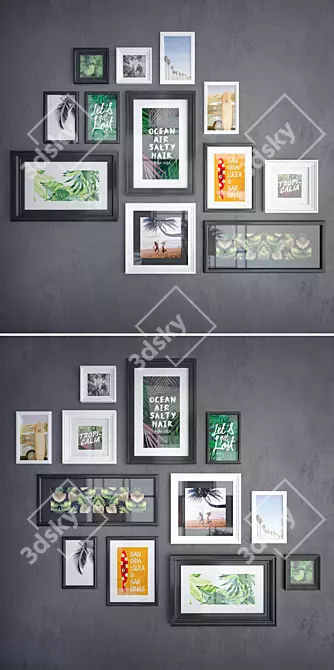 Tropical Frame Collection - 12 Gorgeous Frames for Summer Photos 3D model image 2