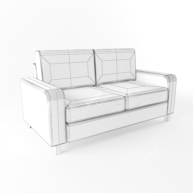 Eco-Friendly Emerald Sofa 3D model image 2