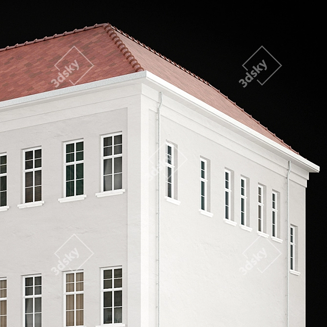 Urban Corner Townhouse- Detailed 3D Model 3D model image 2