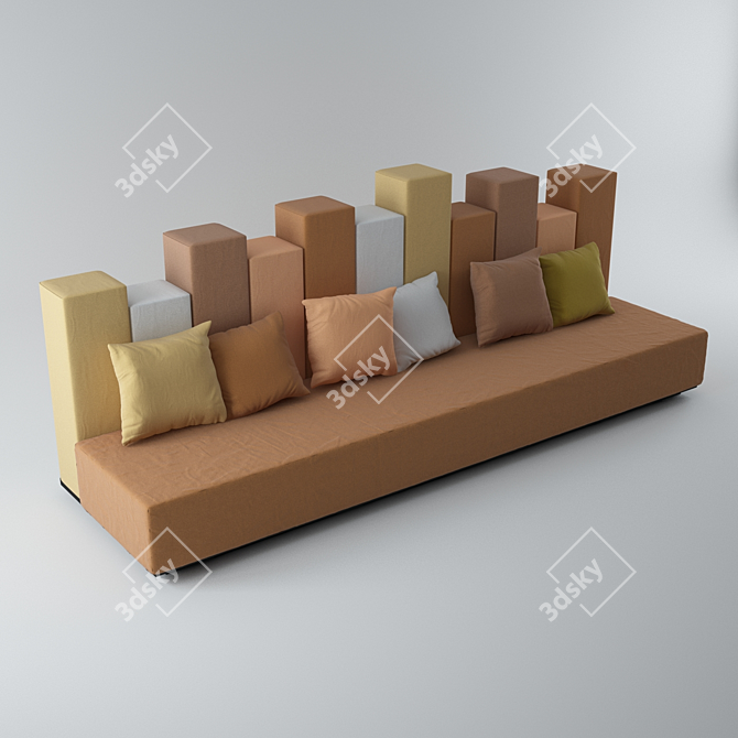 Title: Cafe Chic Sofa 3D model image 1