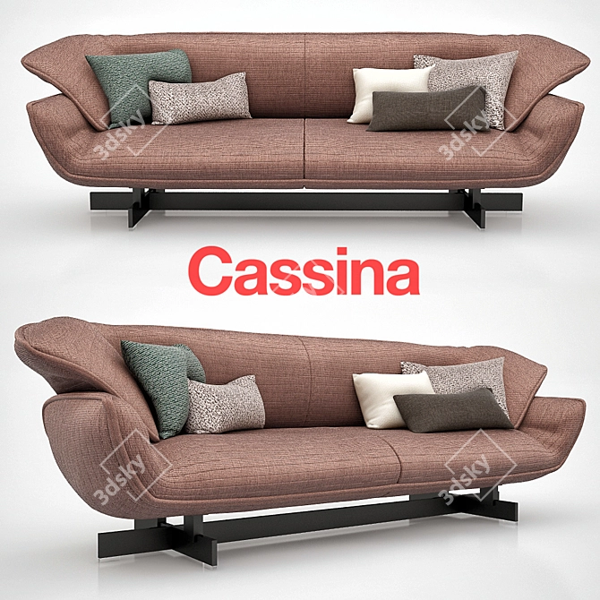 Cassina Modern Sofa: Sleek Design, Perfect Comfort 3D model image 1