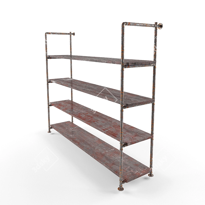 Vintage Restoration Hardware Shelves 3D model image 1