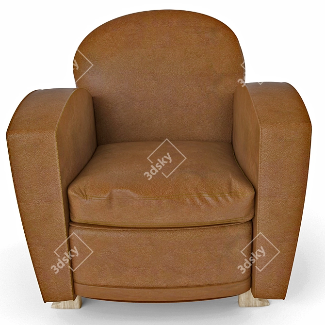 Elegant Relaxation Armchair 3D model image 1