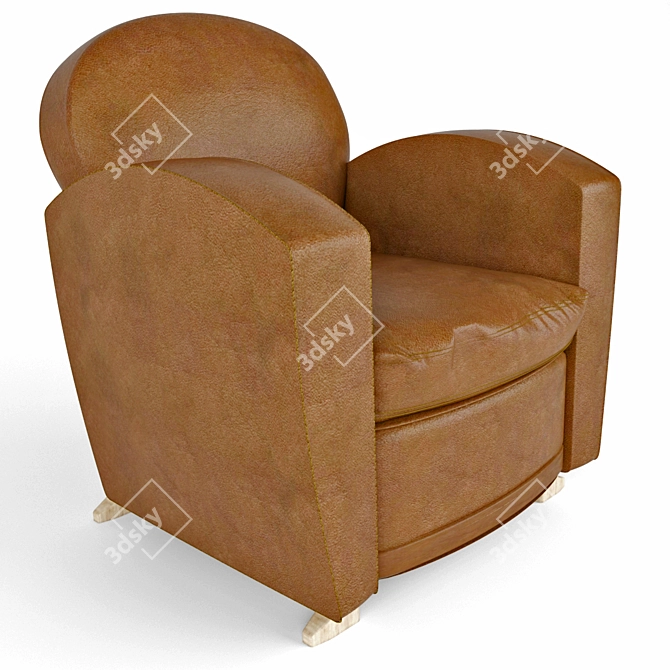 Elegant Relaxation Armchair 3D model image 2