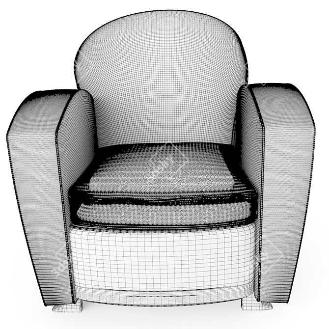 Elegant Relaxation Armchair 3D model image 3