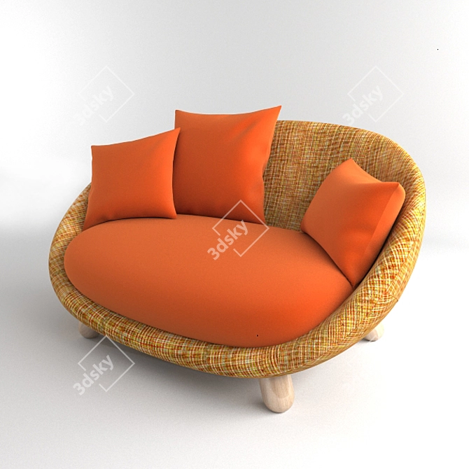 Luxury Love Sofa  Modern Design 3D model image 1