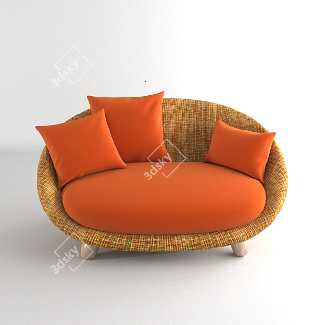 Luxury Love Sofa  Modern Design 3D model image 2
