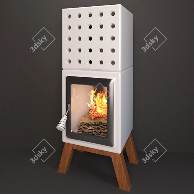 Elegant Barbaros Fire Pit: Warmth and Style 3D model image 3