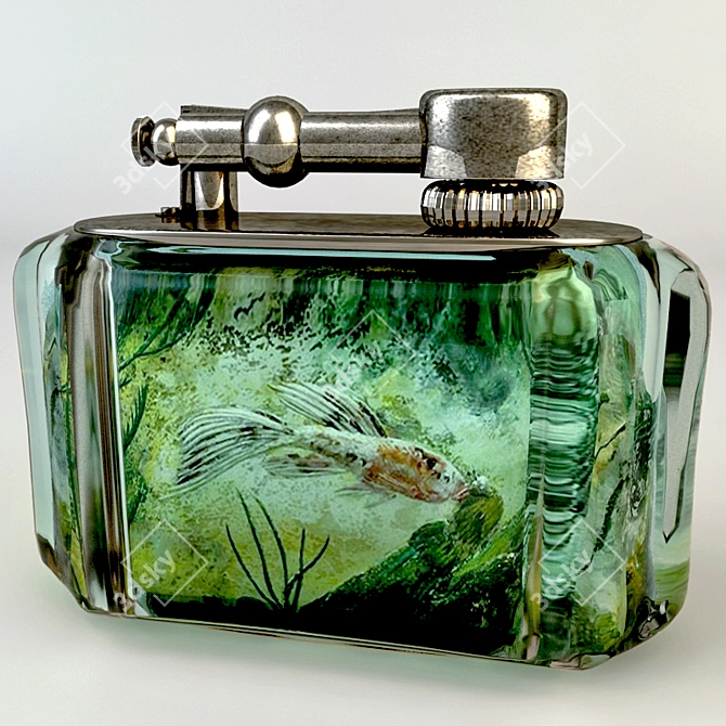 Aquarium Table Lighter: Luxury and Elegance 3D model image 2