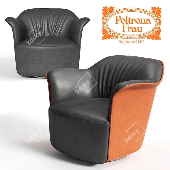 Poltrona Frau AIDA: Elegant Designer Armchair 3D model image 1