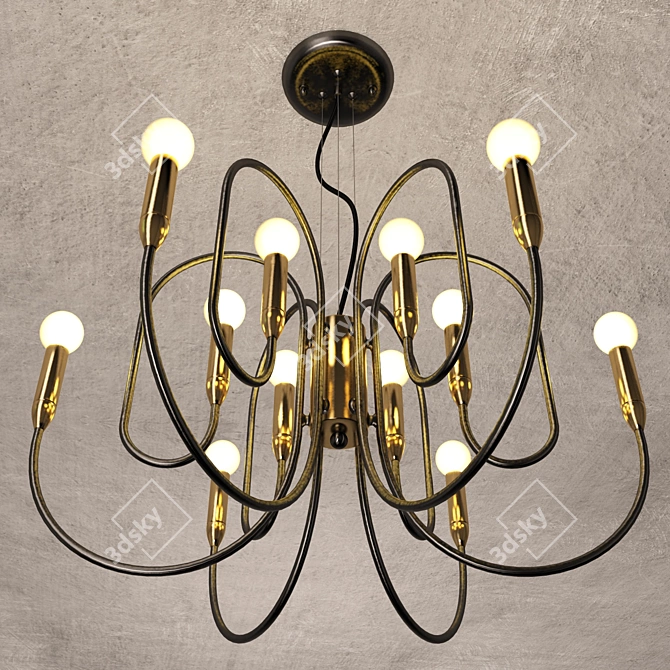 Drolling Pendant Light: Elegant and Versatile 3D model image 2