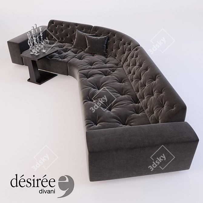 Elegant Modular Sofa CHANCE 3D model image 1