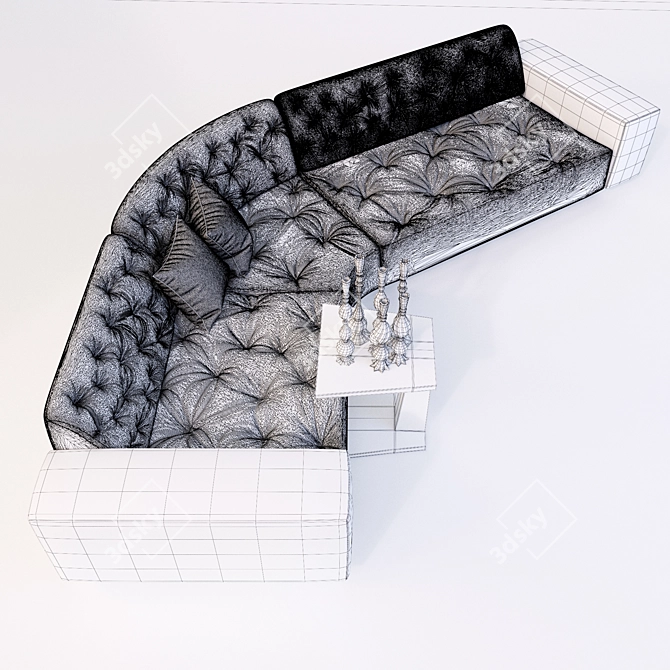 Elegant Modular Sofa CHANCE 3D model image 3