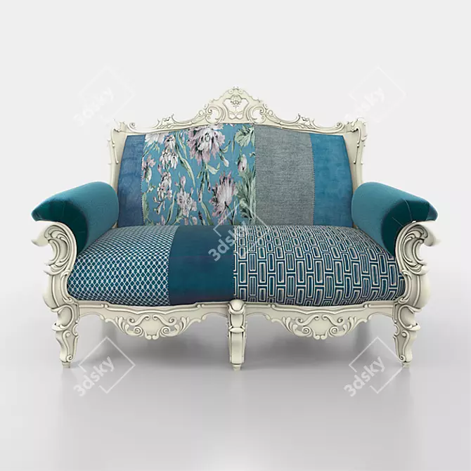 Elegant Comfort: Classic Sofa 3D model image 2