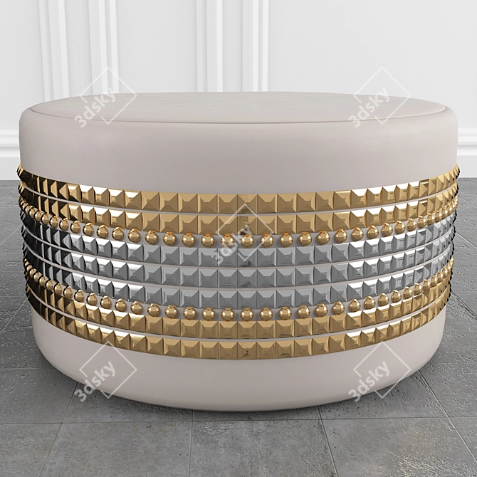 Luxury Lee Broom Salon Ottoman 3D model image 1