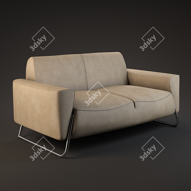 Chicago Office Sofa - Genuine Leather & Eco Leather 3D model image 1