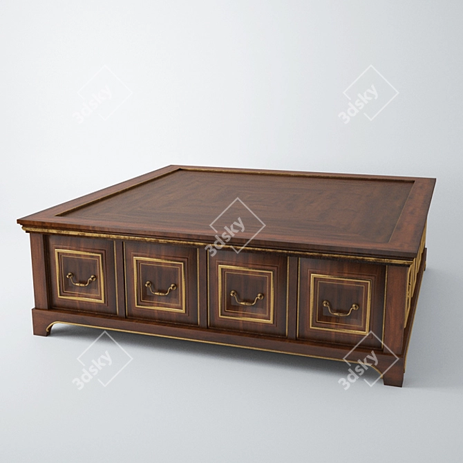 Elegant Excelsior Coffee Table 3D model image 1