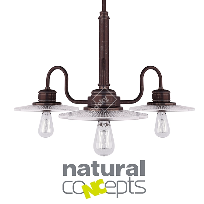 Vintage Coastal Suspension Light 3D model image 1