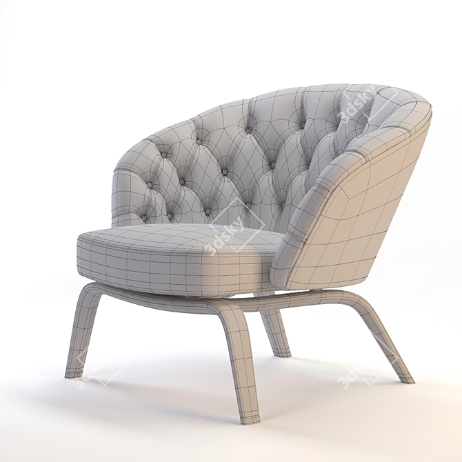 Sleek Minotti Winston Armchair 3D model image 2