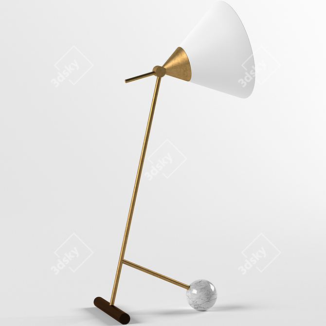 Luxurious Cleo Table Lamp 3D model image 2