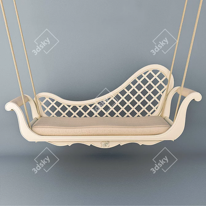 Romantic Love Seat: Hanging Bench 3D model image 1