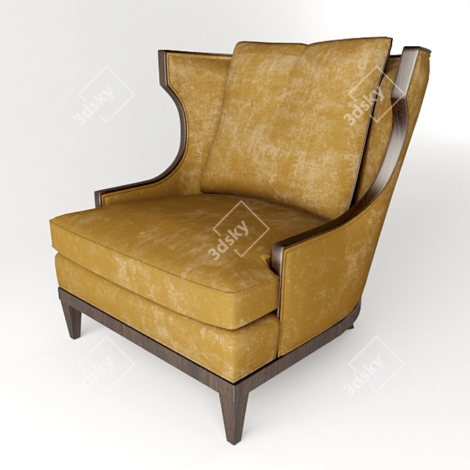 Title: Winslow Wingchair | Classic Elegance for Your Living Space 3D model image 1