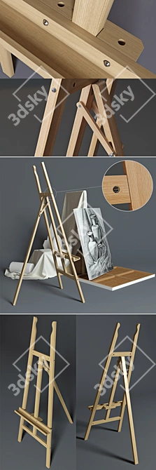 Brauberg Outdoor Easel with Plaster Figurines 3D model image 2