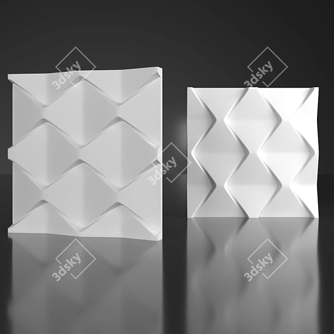 Elegant FAALS Decorative Panel 3D model image 3