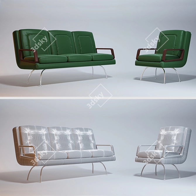  London Sale Sofa & Chair 3D model image 1