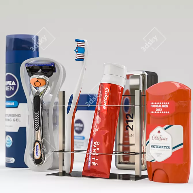 Ultimate Men's Grooming Bundle 3D model image 1