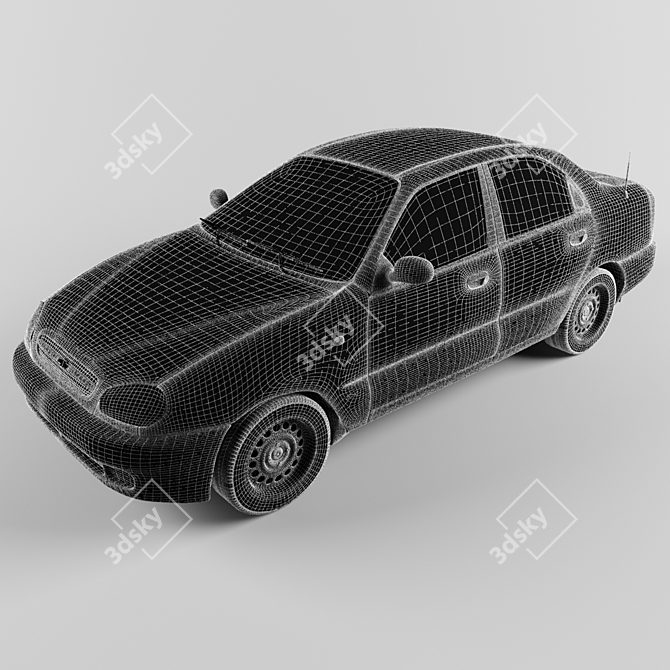 Chevrolet Lanos: Smooth Unsewn Exterior 3D model image 3