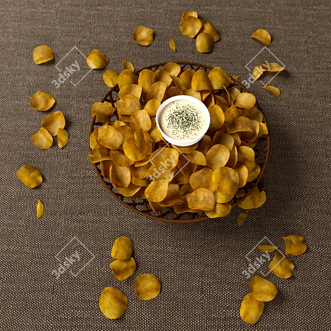 Creamy Crunch Chips 3D model image 1