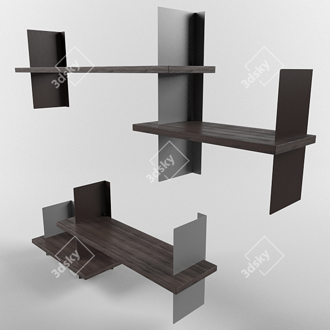 Elegant Cantori Wall Shelf 3D model image 1