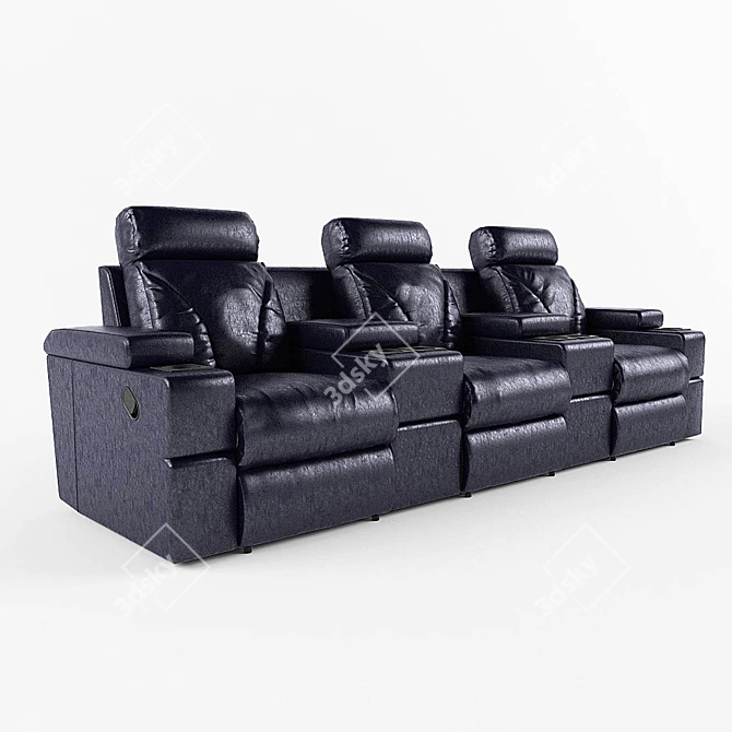 Title: Home Theater Sofa 3D model image 1