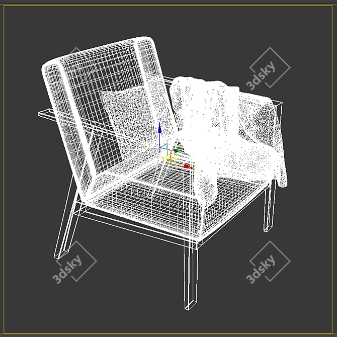 Modern Comfort: IKEA Ekenaset Chair 3D model image 3