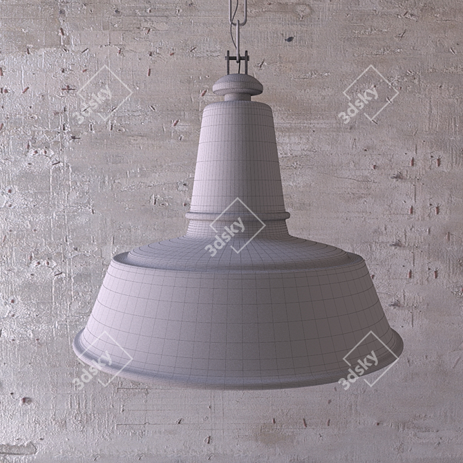 Title: Modern Black Loft Lamp 3D model image 3
