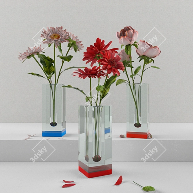 Spring Bliss: Floral OBJ with Turbosmooth Modifier 3D model image 2