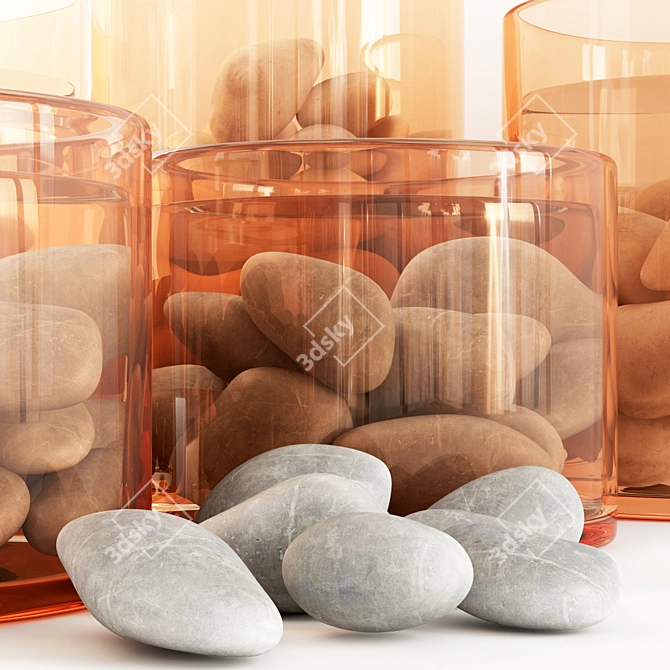 Title: Stone-Embellished Glasses 3D model image 2