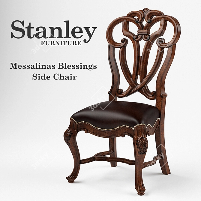 Elegant Messalinas Blessings Side Chair 3D model image 1