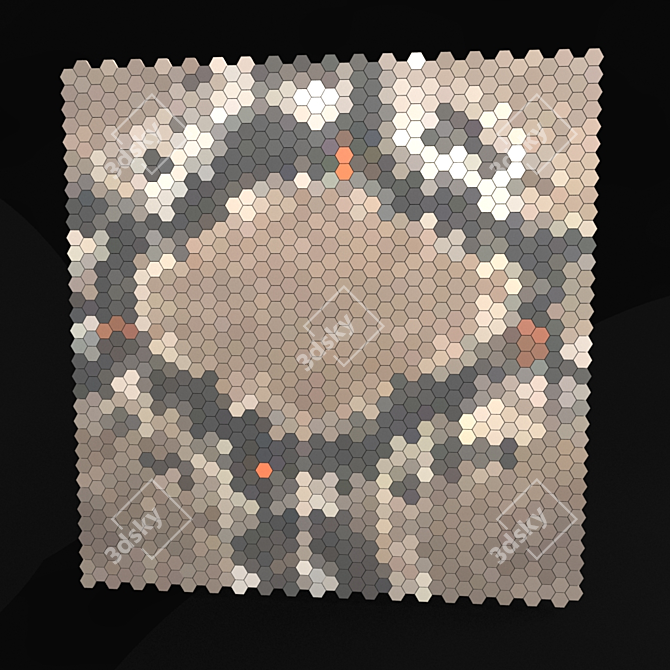 Hex Viper Mosaic Tile 3D model image 1