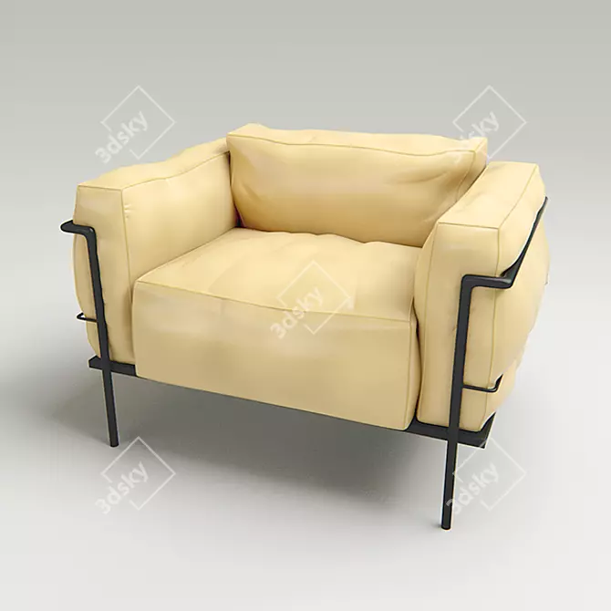 Luxury Leather Seat 3D model image 1